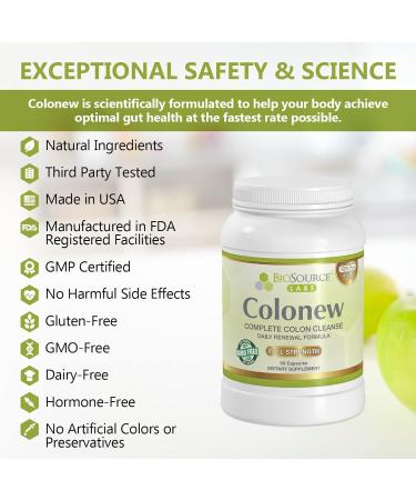 Colonew Complete Colon Cleanse: Natural Detox Supplement - 60 Capsules - Buy Online on GoSupps.com