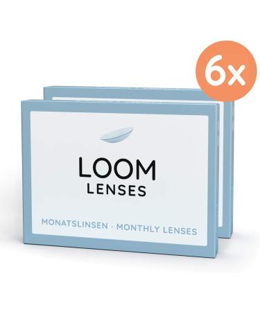 Loom Monthly Soft Contact Lenses - 6 Pieces - BC 8.6 Dia 14.2 -0.25 Diopters | International Shipping Available - Buy Online on GoSupps.com