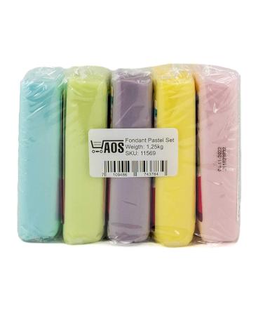 AOS SET | Funcakes Rollfondant Multipack Pastel Colors (5x250g) | Easy to Use & Gluten-Free Cake Decorating Fondant for Cakes & Cupcakes - Buy Online on GoSupps.com