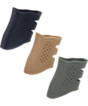 FOCUHUNE Anti-Slip Handle Sleeves for GK Gloves | Rubber Reef Glove Sleeve | Fits GK 17-41 | 2/3 Pack Black Khaki Army Green - International Shipping Available - Buy Online on GoSupps.com