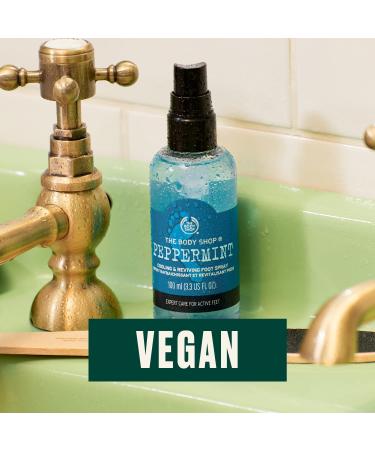 Body Shop Peppermint Cooling Foot Spray - Vegan Formula for Tired, Achy Feet | 3.3 oz - Buy Online on GoSupps.com