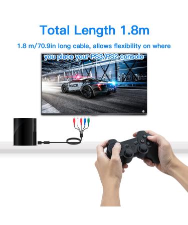 Gam3Gear AV Audio Video Cable for PS3 & PS2 - High-Quality Component Cable for Gaming | International Shipping Available - Buy Online on GoSupps.com