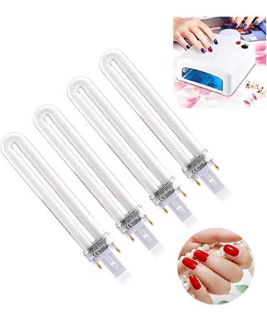 XICHEN 4PCS 9W UV 365nm Lamp Bulb Tube Set for Nail Art Dryer UV Lamp Replacement - Buy Online on GoSupps.com