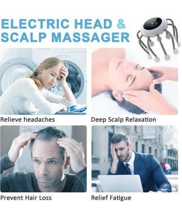 Buy Electric Head Massage Spider with Bluetooth & Red Light | 5 Vibration Modes for Headache Relief & Deep Sleep - Buy Online on GoSupps.com