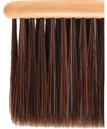 Large Barber Hair Cutting Brush with Wooden Handle Barber Face Brush for Face Neck Duster Hair Cutting Accessories (Brown) - Buy Online on GoSupps.com