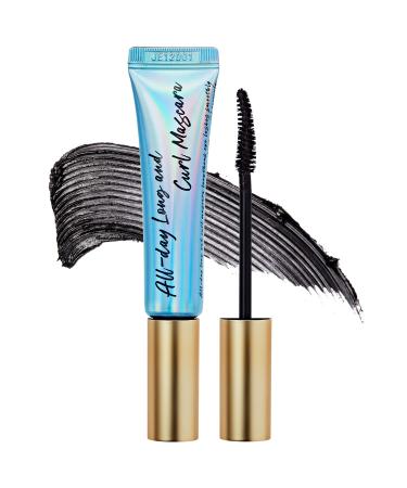 MILKTOUCH All Day Long and Curl Mascara   Perfect Curling and Lengthening Lashes - Long Lasting  Smudge-Proof and Waterproof Mascara for Full  Long  Thick Eyelashes 0.34oz. (Black)