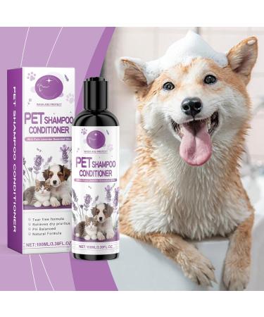 Sghtil Pet Shampoo and Conditioner Pet Shampoo and Conditioner Natural Detangling Pet Shampoo 100 ML Lavender Dog Shampoo | - Buy Online on GoSupps.com