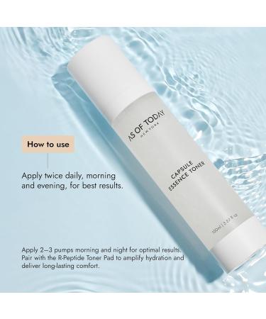 AS OF TODAY Capsule Essence Toner | Hydration Soothing Skin Barrier & Even Tone | with Niacinamide Jojoba Oil Capsules Scutellaria & D-Panthenol | Clean Beauty - Buy Online on GoSupps.com