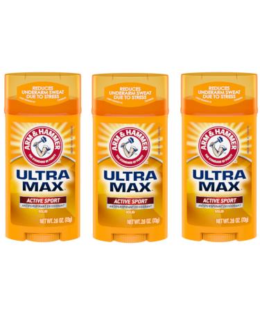 Arm and Hammer Ultra Max Solid Antiperspirant Deodorant Active Sport 2.6 oz. (Pack of 3) Citrus 0.98 Ounce (Pack of 8)