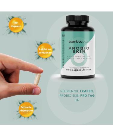 Bamboo Labs High Dose Biotin Capsules | Vegan Multivitamin for Skin Hair & Nails | 120 Probiotic Capsules - Boost Growth & Strength - Buy Online on GoSupps.com