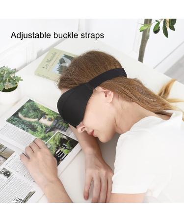 3D Contoured Sleep Mask for Men and Women - 100% Blackout, Micro Weighted Blindfold for Travel, Yoga, Nap - Breathable & Soft Eye Cover in Black - Buy Online on GoSupps.com