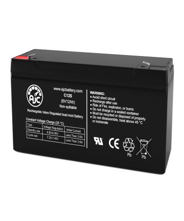 AJC Battery Compatible with Duracell DURA6-12F2 6V 12Ah Sealed Lead Acid Battery
