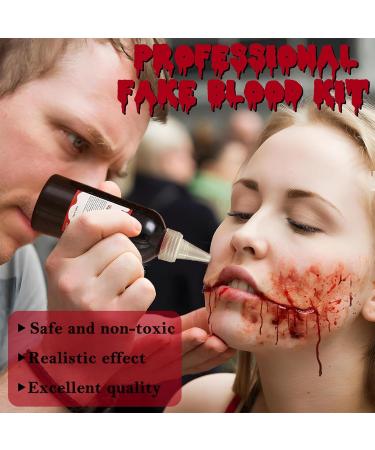  Rakiuty Fake Blood Halloween Halloween Fake Blood 60ml Realistic Fake Blood Washable For Halloween Carnival Pranks Theme Party Special Effects - Buy Online on GoSupps.com