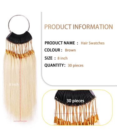 100% Human Hair Swatches Testing Color Rings for Salon - Lightest Blonde 30pcs/pack - Buy Online on GoSupps.com