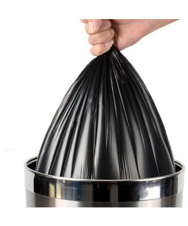 Thickened flat mouth garbage bag household black kitchen portable mass (Flat pocket black) thickened 4g/50*60 new material