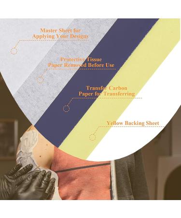 Yuelong 30pcs Tattoo Practice Skin & Transfer Paper Set for Artists - 10 Skin Sheets + 20 Transfer Papers - Buy Online on GoSupps.com