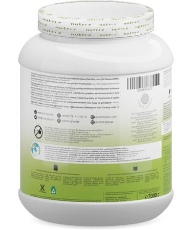 Nutri + Weight Gainer Vegan - V-Gainer Mass Peanut Butter Caramel Flavor 2 KG - No Maltodextrin - 2000g Healthy Protein Supplement - Buy Online on GoSupps.com