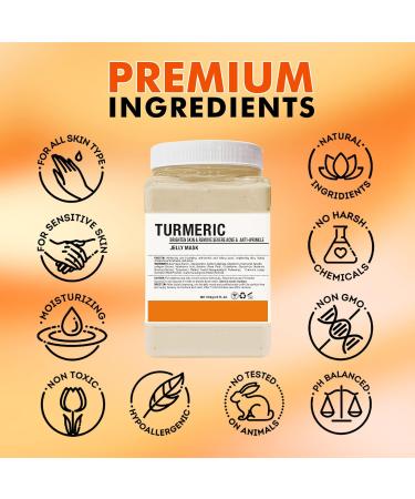 Poztl Jelly Mask Powder - Turmeric Anti-Fold Acne Gel Face Mask | Professional DIY Hydro-Facial Mask for Fine Lines & Uneven Skin Tone - 23 fl oz - Buy Online on GoSupps.com