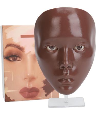 5D Makeup Practice Face with Stand Ideal for Eyebrows Eyelashes Eyeshadow Full Face Makeup Easy to Clean (Black) - Buy Online on GoSupps.com