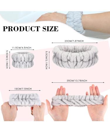 18-Piece Face Washing Wristband & Headband Set for Women & Girls | Spa Headbands, Washbands, Scrunchies & Cuffs for Face Cleansing & Makeup Removal - Buy Online on GoSupps.com