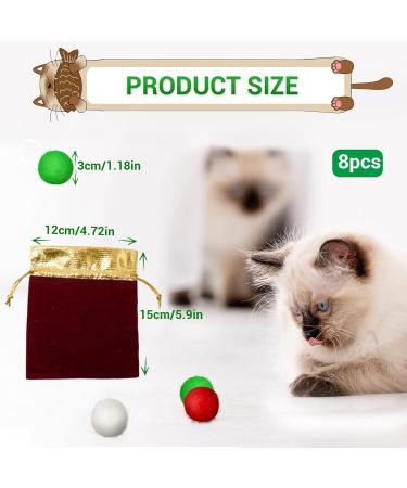 Rosaui 8-Pack Felt Cat Toys - 100% Sheep Wool Interactive Game Balls - Natural Cat Balls - Buy Online on GoSupps.com