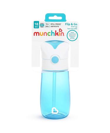 Munchkin Flip & Go Tritan Straw Toddler Cup 12oz Blue - 1 Pack - Buy Online on GoSupps.com