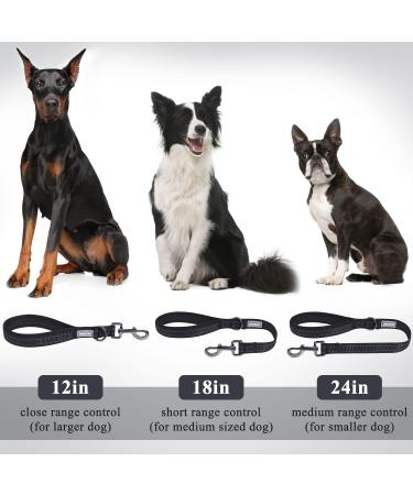 VIVAGLORY Short Dog Lead - 32cm Black | Short Traffic & Training Lead for Medium & Large Dogs - Buy Online on GoSupps.com