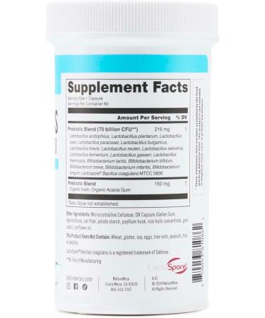 NatureWise Probiotics 70 Billion CFU - 17 Strains + Organic Prebiotics - Immune Digestive & Gut Health Support for Women & Men - Vegetarian Gluten-Free Non-GMO - 60 Capsules 2-Month Supply 70 BILLION CFU 60 Count (Pack of 1) - Buy Online on GoSupps.com