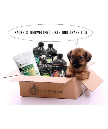 Kr uterland Coconut Oil for Dogs 500ml - Pure Cold-Pressed Unrefined Coconut Fat - Premium Quality Pet Oil - Buy Online on GoSupps.com