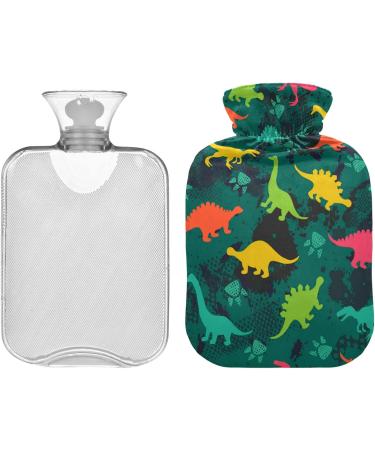 NAANLE Camouflage Dinosaurs 2L Hot Water Bottle - Large Transparent Heat Therapy for Hand & Foot Pain Relief - Buy Online on GoSupps.com