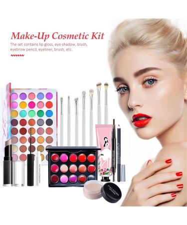 All-in-One Korean Style Makeup Set | Eyeshadow Palette Lipstick & Natural Cosmetics | Perfect Valentine's Day Gift for Beginners - Buy Online on GoSupps.com