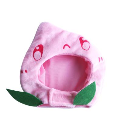 Cute Cat Costume Fruit Shape Funny Pet Costume Soft Washable Pet Christmas Costume Puppy Party Costume Accessory Headwear Pink