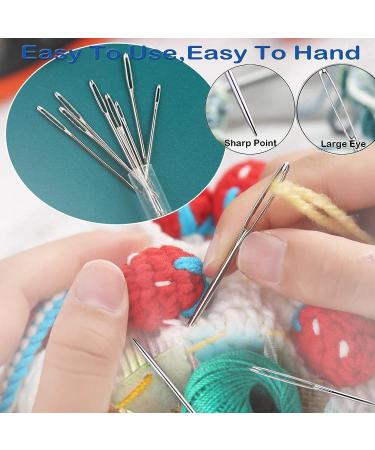 25 PCS Large Eye Sewing Needles - Stainless Steel Embroidery Thread Needle Set - Buy Online on GoSupps.com