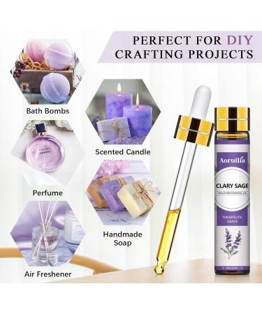 Aoruilia 10ml Clary Sage Essential Oil 100% Pure Natural Clary Sage Oils for Diffusers for Home Aromatherapy Calming Massage Bath Yoga DIY Perfume & Candles Clary Sage 10 ml (Pack of 1) - Buy Online on GoSupps.com
