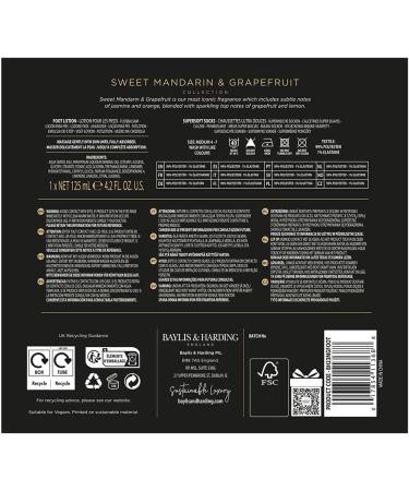 Baylis & Harding Sweet Mandarin and Grapefruit Luxury Foot Care Gift Set - Vegan Friendly - Buy Online on GoSupps.com