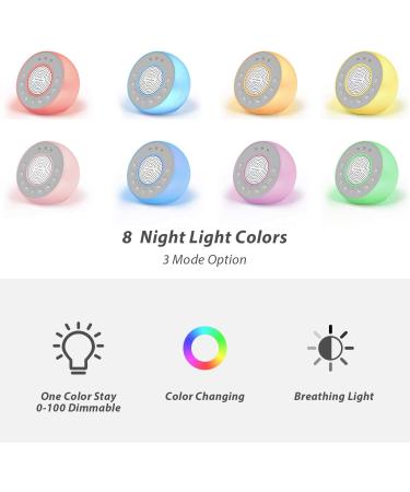 REACHER R2 White Noise Machine & Night Light - 31 Soothing Sounds, Dimmable Color Changing Light, Sleep Timer - for Baby, Kids, Adults - Bedside Table Essential - Buy Online on GoSupps.com