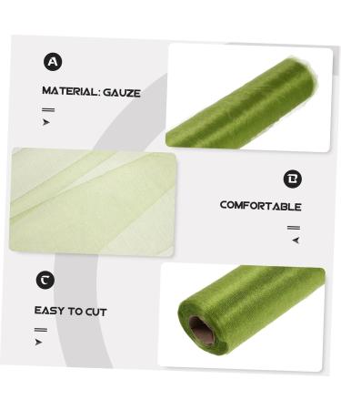 STOBOK 1 roll Prop Gauze Handrail Ribbon Decor Craft Stair Decorative Mesh Tulle Diy Dress Party Wedding 0.01X49X3000CM Green - Buy Online on GoSupps.com