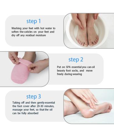 2pcs Moisturizing Socks for Soft and Smooth Feet - Blue and Pink Gel Spa Socks for Women Men - Buy Online on GoSupps.com