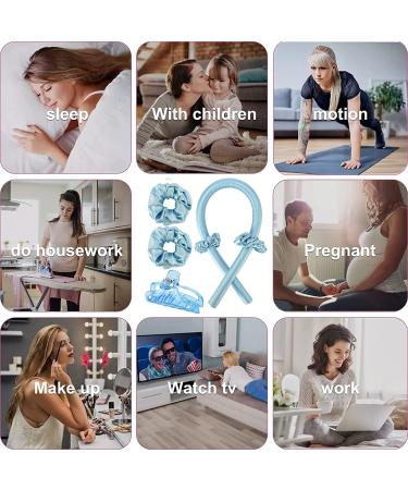 Buy Hitzelose Curling Iron Headband - No Heat DIY Loose Curls Soft Silk Band for Long Hair - Perfect Hair Styling Tool - Buy Online on GoSupps.com