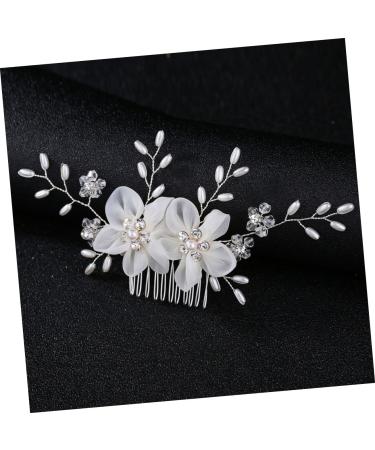HAPINARY Crystal Headpiece Wedding Headpiece Prom Headpiece Crystal Hair Accessories Pearl Wedding Hair Accessories Flower Hair Accessories Pearl Headpiece Flower Girl Bride White Headband - Buy Online on GoSupps.com