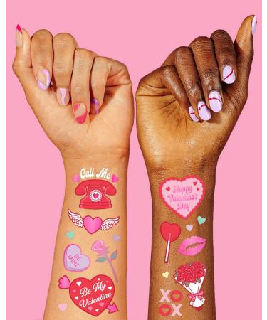 xo  Fetti Valentine's Day Temporary Tattoos - 54 Hot Pink Foil Styles | V-Day Party Decoration  Galentines  Party Favor  Be Mine  Candy Heart  Vday Supplies  XOXOs - Buy Online on GoSupps.com