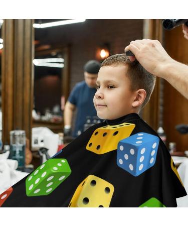 Shop Varicoloured Dice Barber Cape | Professional Hair Cutting Apron for Men & Women - Perfect for Salons & Home Use - Buy Online on GoSupps.com