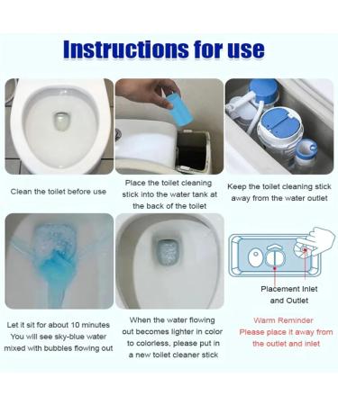 Upgraded Concentrated Descaling Toilet Cleaning Stick Toilet Cleaning Sticks Powerful Concentrated Descaling Stick Deep Cleaning Long-Lasting Freshness (2pcs-a) - Buy Online on GoSupps.com