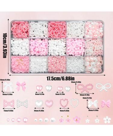 1000-Piece 3D Nail Decoration Set | 8 Color Nail Charms & Connectors | DIY Manicure & Jewelry Accessories - Buy Online on GoSupps.com