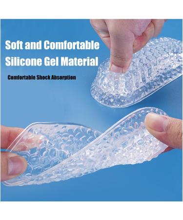 Silicone Height Increase Insoles for Women | Flatfoot Arch Support | Orthopedic Invisible Heel Lift Shoe Pad (2.5 CM) - 1 Pair Transparent - Buy Online on GoSupps.com
