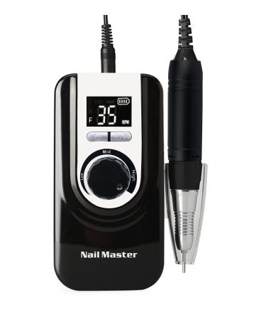 Nail Drills for Acrylic Nails Professional  Lumcrissy Rechargeable Electric Nail File 35000 rpm Portable Nail Efile Black