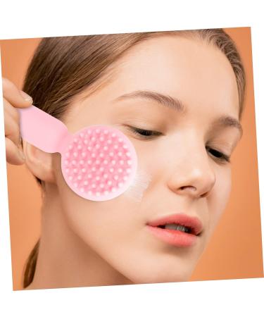 Angoily Silicone Face Brush Face Exfoliator Face Scruber Exfoliate for Face Scrubber Facial Exfoliator Silicone Face Scrubber for Women 3d Manual Cleansing Brush Pink Silica Gel - Buy Online on GoSupps.com