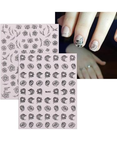 JMEOWIO Floral Nail Art Stickers - 12 Sheets, Self-Adhesive Design Decals for Spring/Summer Nails - Buy Online on GoSupps.com