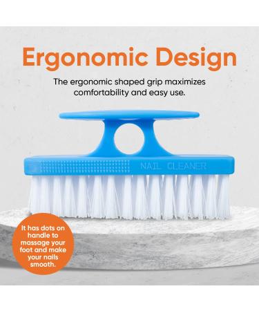 Superio Nail Brush Set (2 Pack) with Handle - Durable Cleaner for Toes, Fingernails, and All Surfaces - Buy Online on GoSupps.com