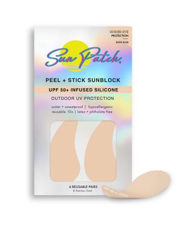 Sun Patch  Reusable Under Eye Sunblock Patches  100% Silicone Sunscreen Under Eye Patches for UV Protection  Face Stickers with UPF 50  1 Pack/4 Pairs  Sunkiss (Nude) - Buy Online on GoSupps.com